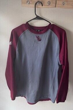 USCA-Cotton Pullover-Burgundy/Grey-Medium-Adidas